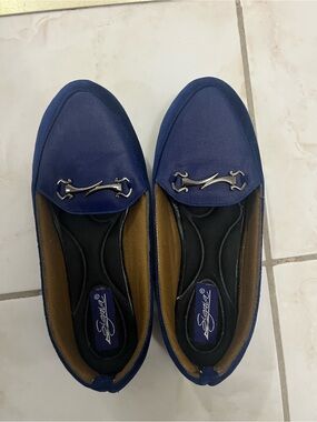 Signature Men’s Navy Slip-On Loafers with Silver Bit